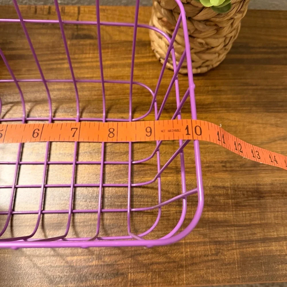 Purple Wire Basket with Handle